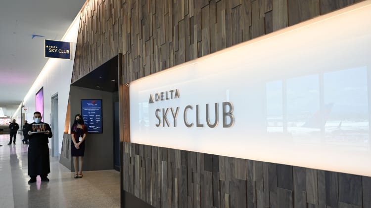 Delta's new Sky Club airport lounge at New York's John F. Kennedy International Airport