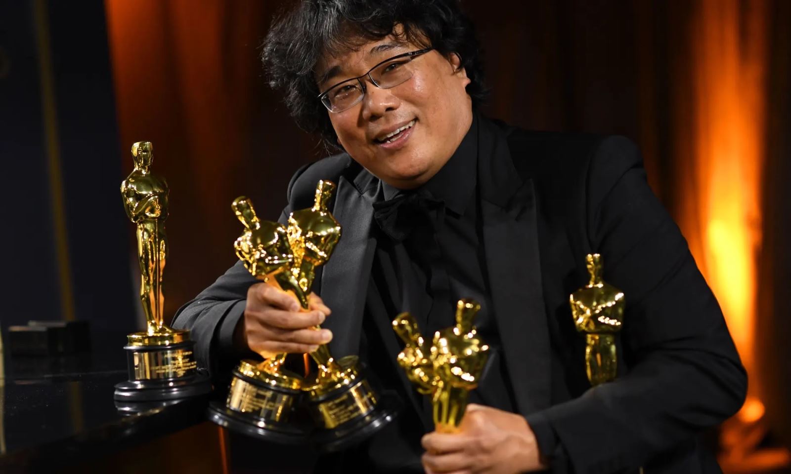 Director Bong Joon-ho at the 2020 Oscars