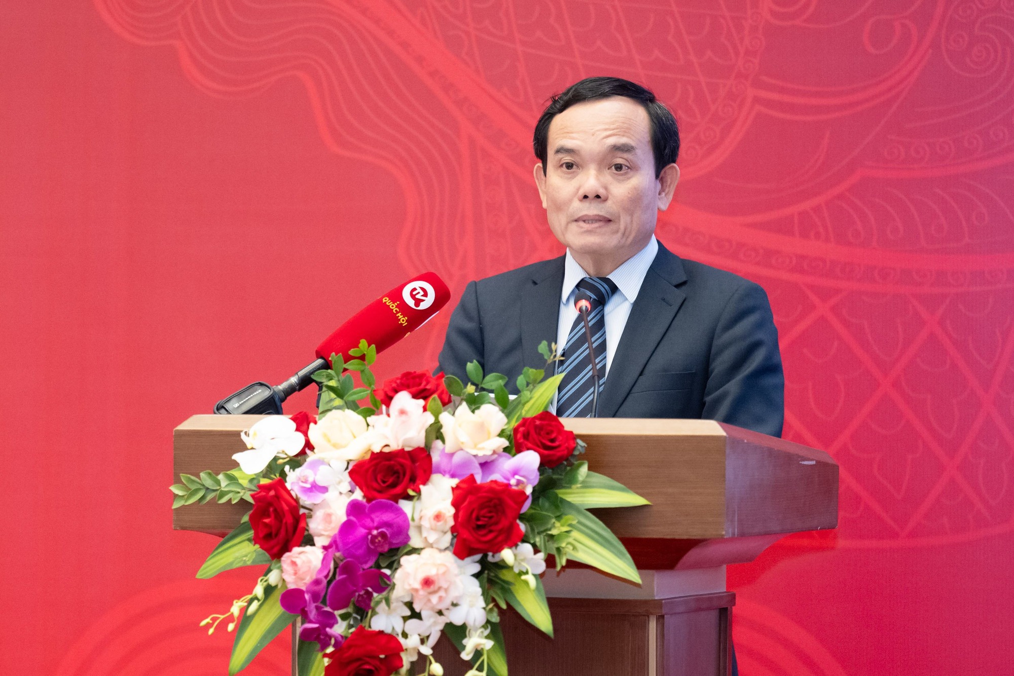 Trần Lưu Quang, Deputy Prime Minister, speaking at the conference