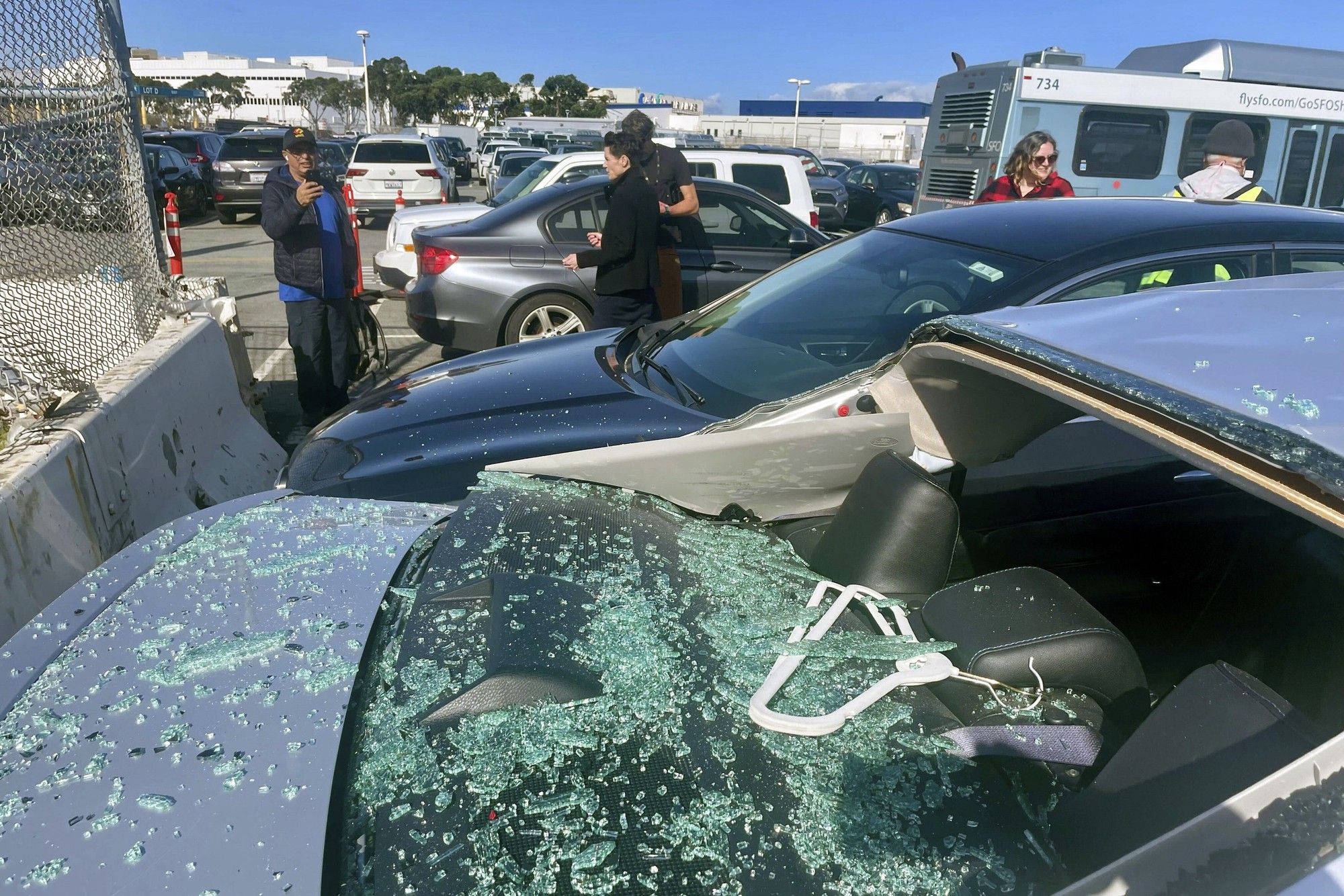 Damaged Vehicle at San Francisco Airport