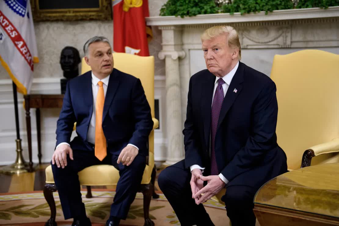 Thủ tướng Hungary Viktor Orban và cựu Tổng thống Mỹ Donald Trump tại Nhà Trắng vào năm 2019