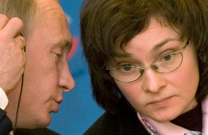 Elvira Nabiullina và Tổng Thống Nga Vladimir Putin