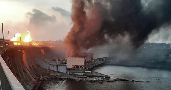 Fire breaks out at Ukraine’s largest hydroelectric power plant