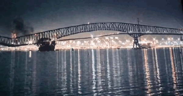 Terrifying container ship crashes and collapses one of the world’s longest steel bridges, officials on high alert